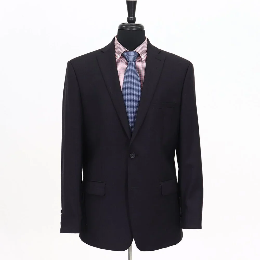 DKNY 44L Gray Solid 2-Button Sport Coat Blazer Jacket G745